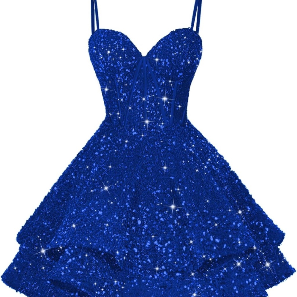 Women's Royal Blue Sequin Party Dress